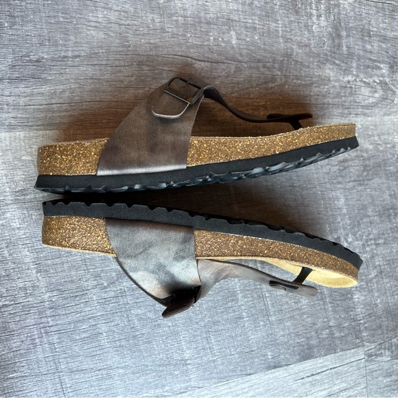 Birkenstock Betula Gizeh Sandals L 11 Slides Scuff Bronze Metallic - Picture 5 of 9